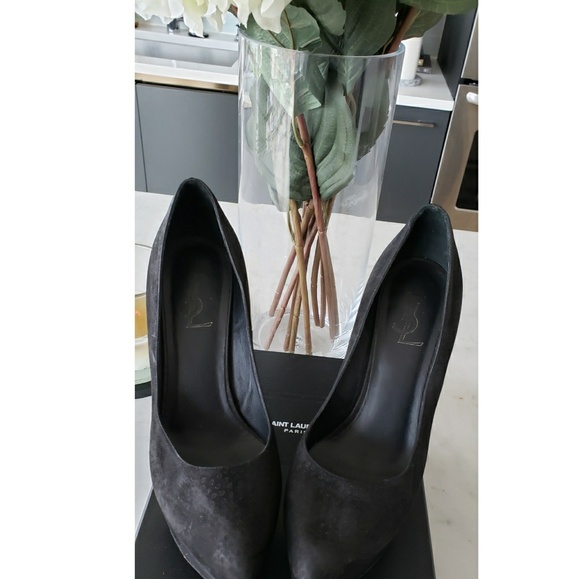 YSL (Saint Laurent) black suede platform heels - Picture 5 of 6